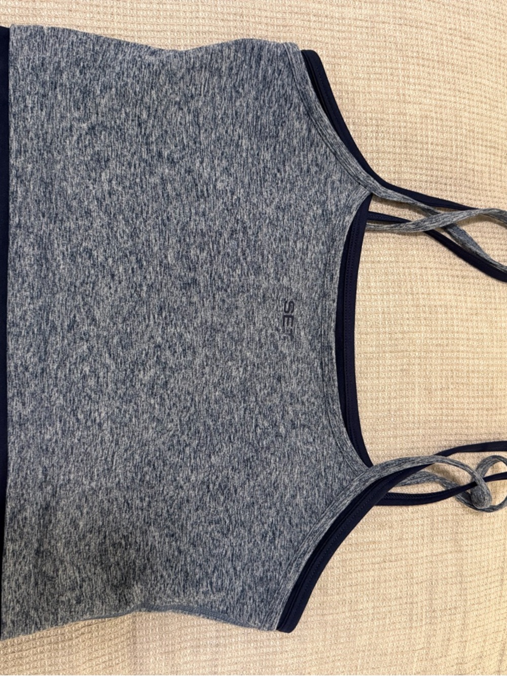 SET Active Heathered Navy Blue Sports Bralette
